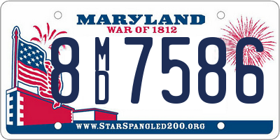 MD license plate 8MD7586