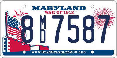 MD license plate 8MD7587