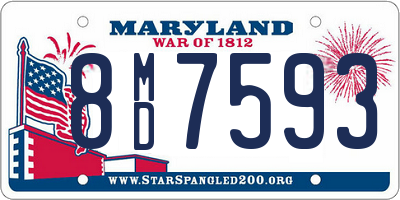 MD license plate 8MD7593