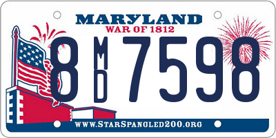 MD license plate 8MD7598