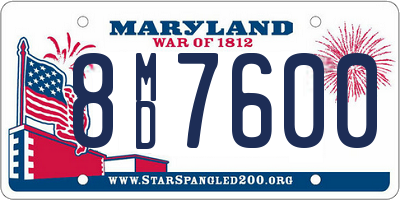 MD license plate 8MD7600