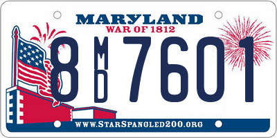 MD license plate 8MD7601