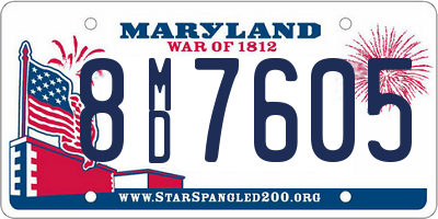 MD license plate 8MD7605