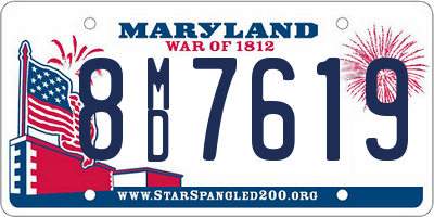 MD license plate 8MD7619