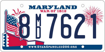 MD license plate 8MD7621