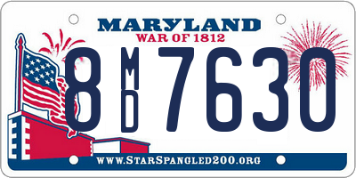 MD license plate 8MD7630