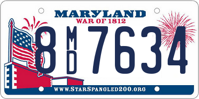 MD license plate 8MD7634