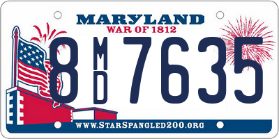 MD license plate 8MD7635