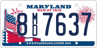 MD license plate 8MD7637