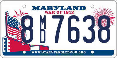 MD license plate 8MD7638