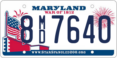 MD license plate 8MD7640