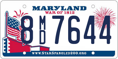 MD license plate 8MD7644
