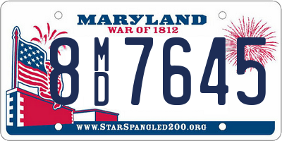 MD license plate 8MD7645