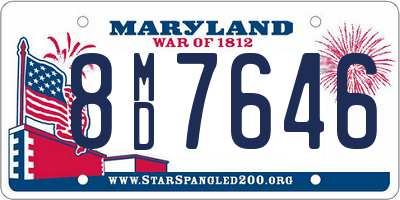MD license plate 8MD7646