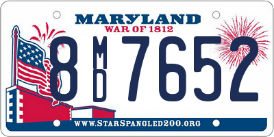 MD license plate 8MD7652