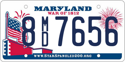 MD license plate 8MD7656