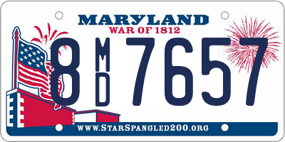 MD license plate 8MD7657