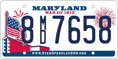 MD license plate 8MD7658