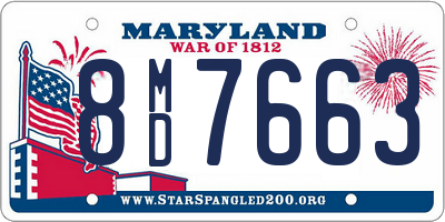 MD license plate 8MD7663