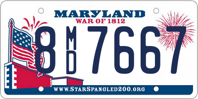 MD license plate 8MD7667