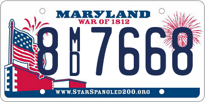 MD license plate 8MD7668