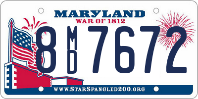 MD license plate 8MD7672