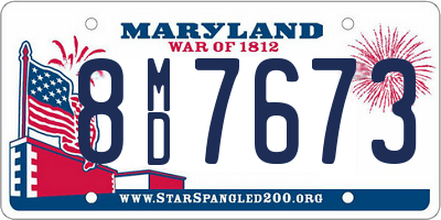 MD license plate 8MD7673