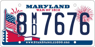 MD license plate 8MD7676