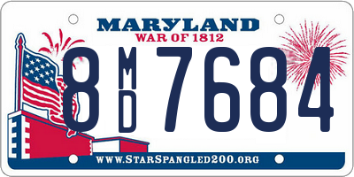 MD license plate 8MD7684