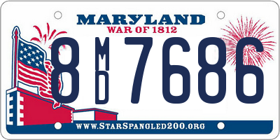 MD license plate 8MD7686