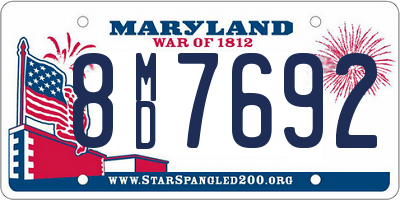 MD license plate 8MD7692