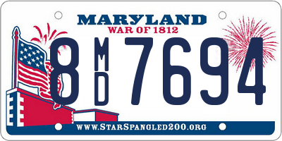 MD license plate 8MD7694