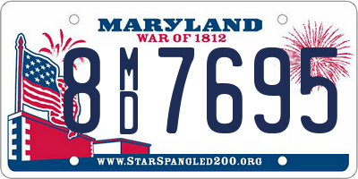 MD license plate 8MD7695