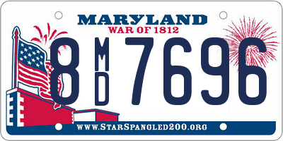 MD license plate 8MD7696