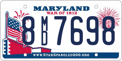 MD license plate 8MD7698