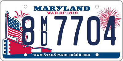MD license plate 8MD7704