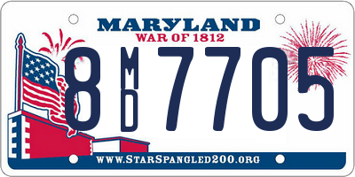 MD license plate 8MD7705