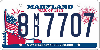 MD license plate 8MD7707