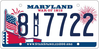 MD license plate 8MD7722