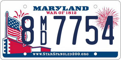 MD license plate 8MD7754