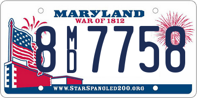 MD license plate 8MD7758