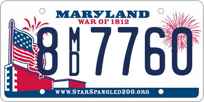 MD license plate 8MD7760