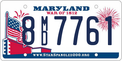MD license plate 8MD7761
