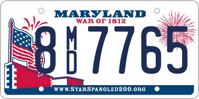 MD license plate 8MD7765