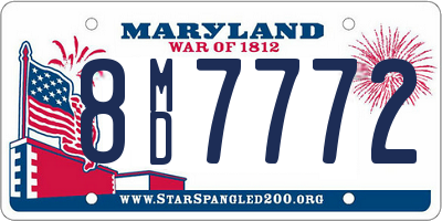 MD license plate 8MD7772