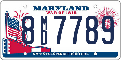 MD license plate 8MD7789