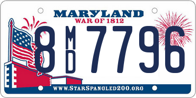 MD license plate 8MD7796