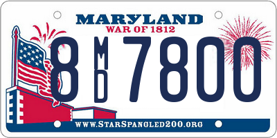 MD license plate 8MD7800