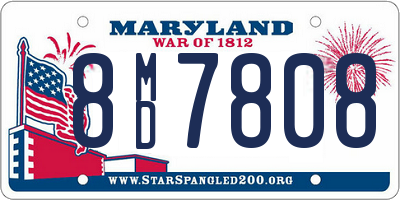 MD license plate 8MD7808