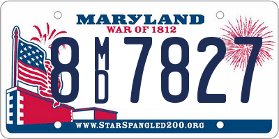 MD license plate 8MD7827